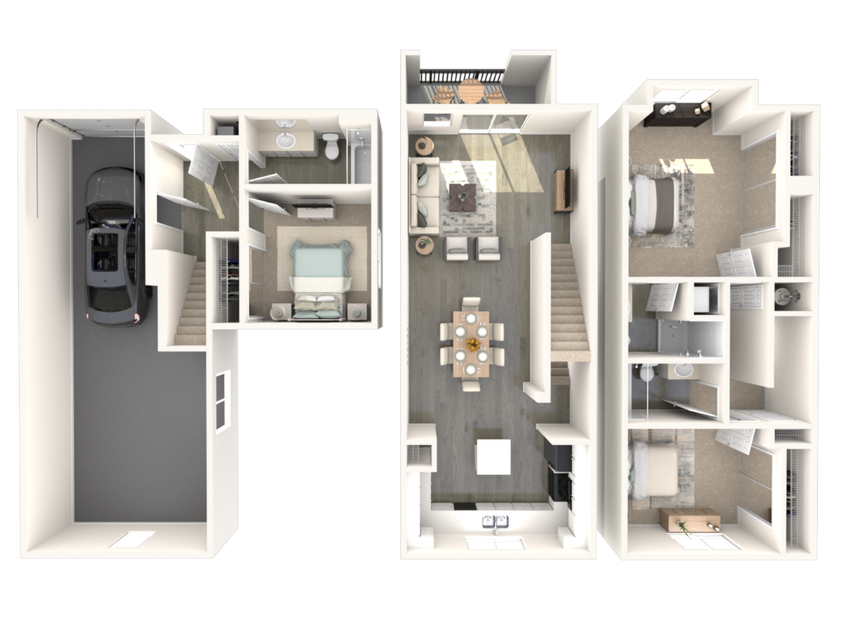 One Two And Three Br Apartments In Papago Az Floor Plans