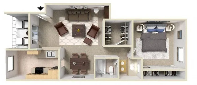 One Bed One Bath