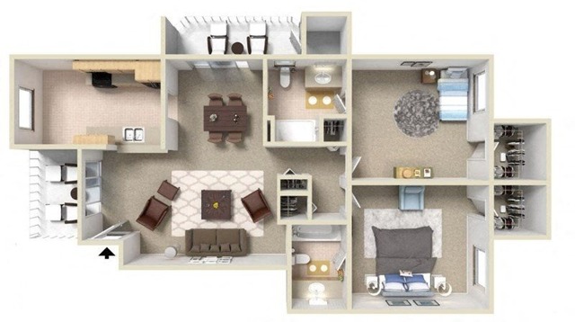 Two Bed Two Bath