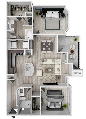 B3 - San Jacinto Floor Plan