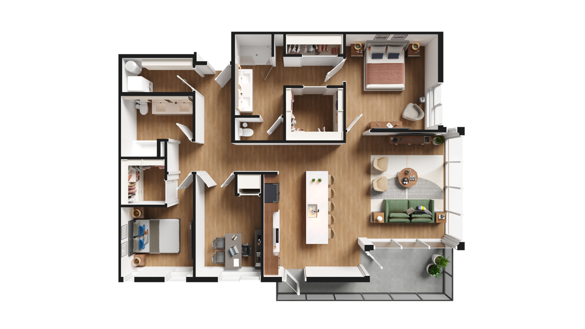 2 BR + Den - C
