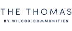 Elegant logo for The Thomas by Wilcox Communities featuring sleek, modern lettering.