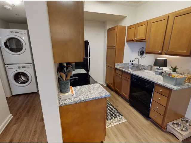 Renovated Kitchen with Full Size Washer & Dryer The Flatts Salisbury | Apartments In Salisbury, MD