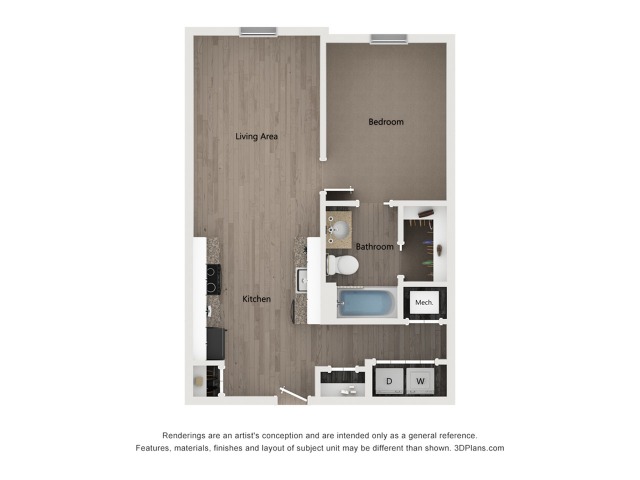A4.2 Floorplan | The Standard Bedroom | Akron, OH Apartments