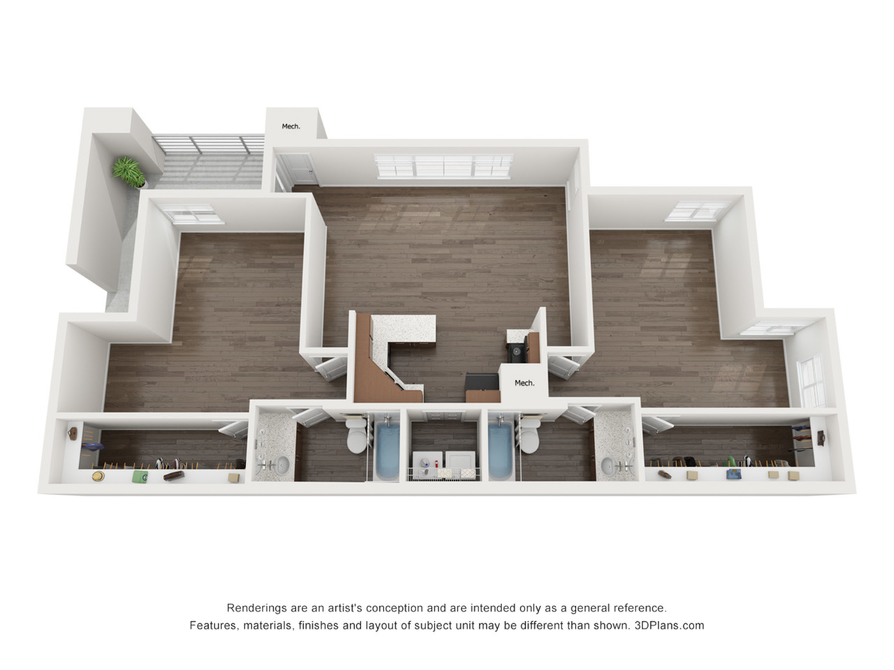 B5UF 2 Bedroom | The Preserve at Tuscaloosa | Tuscaloosa Apartments
