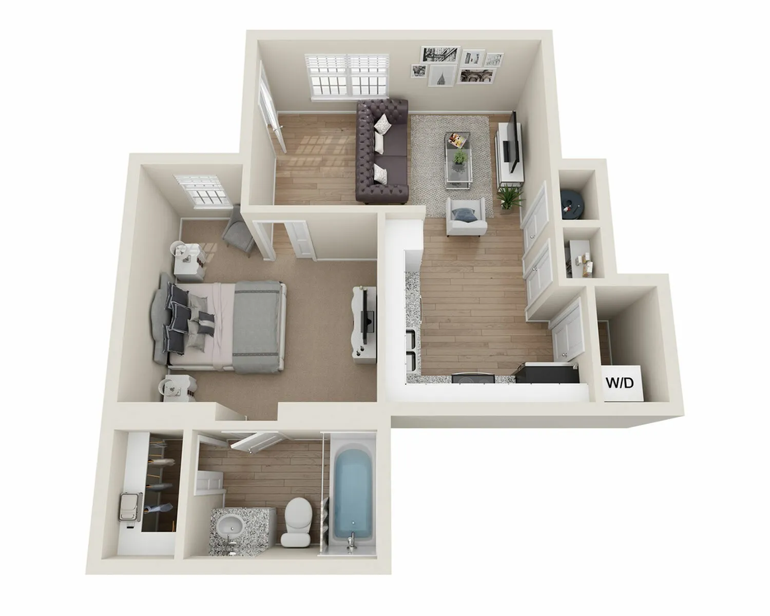 Theater Street | A1 1x1 Floor Plan
