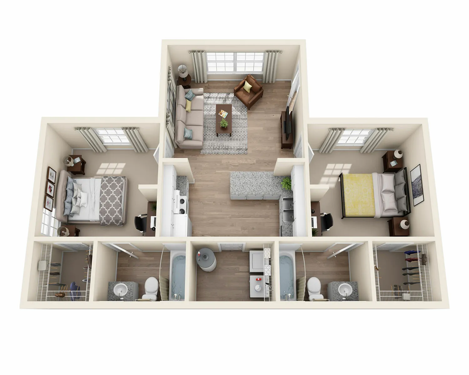 Theater Street | B1 2x2 Floor Plan