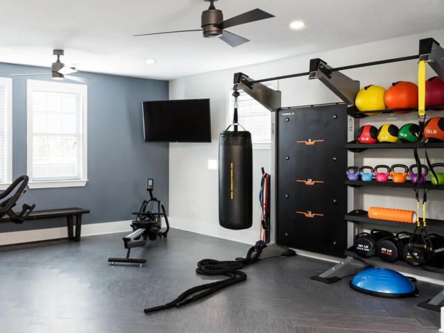 Expanded fitness center at The Flatts Salisbury | Apartments In Salisbury, MD.