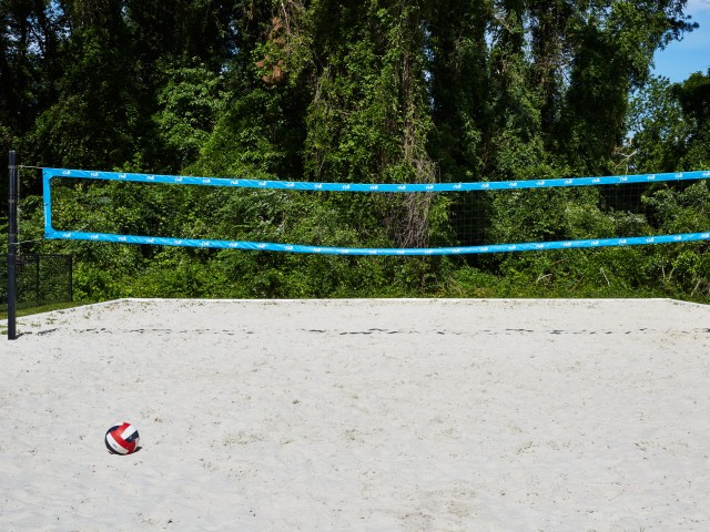 Beach Volleyball Court at The Flatts Salisbury | Student Housing Salisbury, MD.