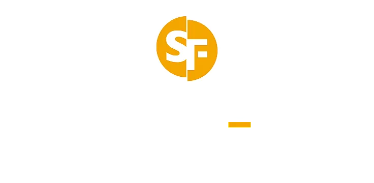 Modern Seminole Flatts logo featuring bold typography and a sleek orange and white design.