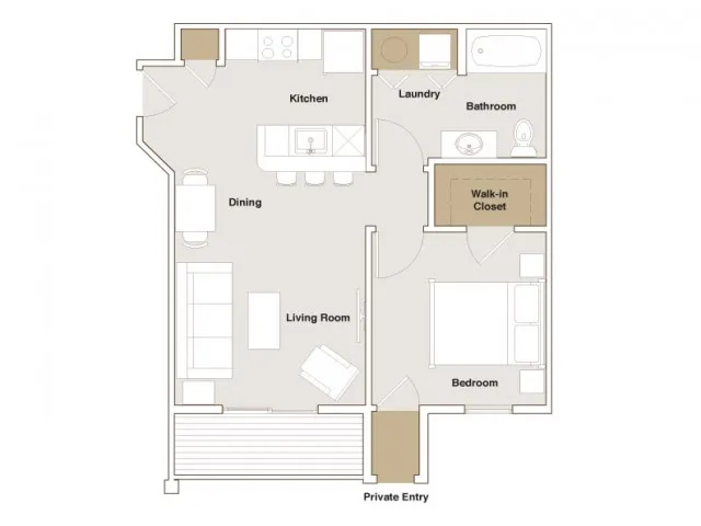 1x1 B Floorplan