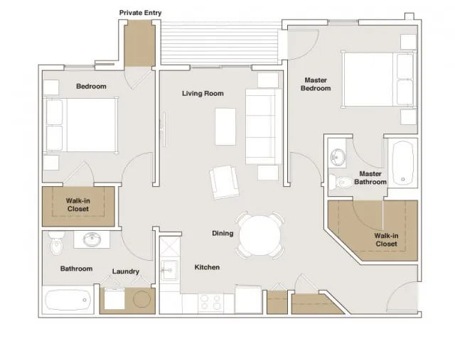2x2 B Floorplan