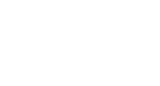 White Transparent Logo for Cobblestone Village 55+ Lifestyle: a white uppercase “C” with a grass silhouette at its base on a dark background, with “COBBLESTONE VILLAGE” in white uppercase letters beneath and a cursive “55+ lifesty