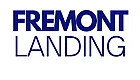 Bold Fremont Landing Apartments logo in striking blue and white design.