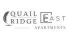 Feather logo graphic with stylized line detail, used for Quail Ridge East Apartments branding.