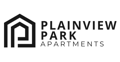 Plainview Park Apartments logo in sleek black design, symbolizing modern and stylish living.