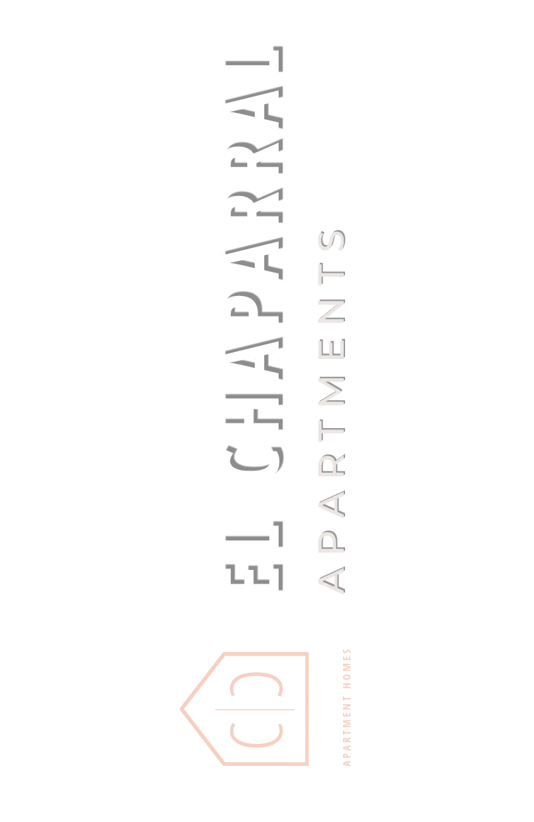 Elegant El Chaparral Apartments logo with modern typography and chic design at Center City Apartment Homes.