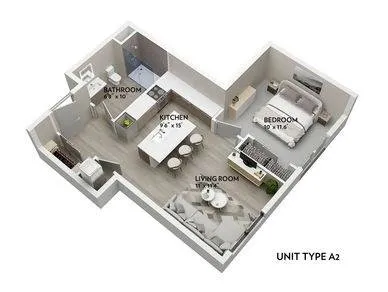A2 - 594 Sq. Ft.