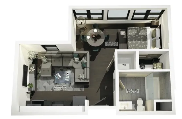 Clinton West Studio Floorplan