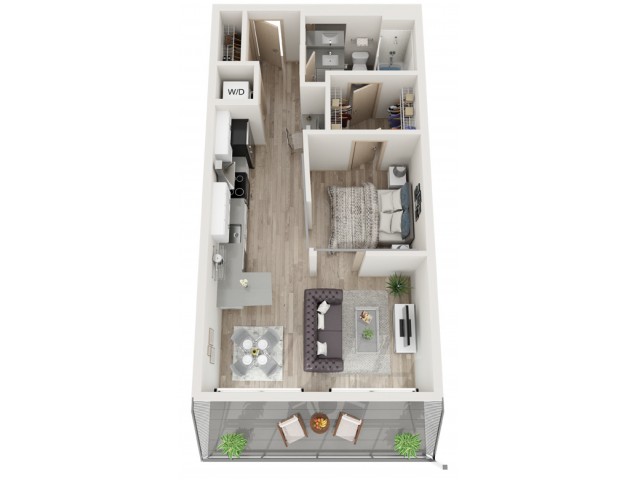 1 bedroom floorplan