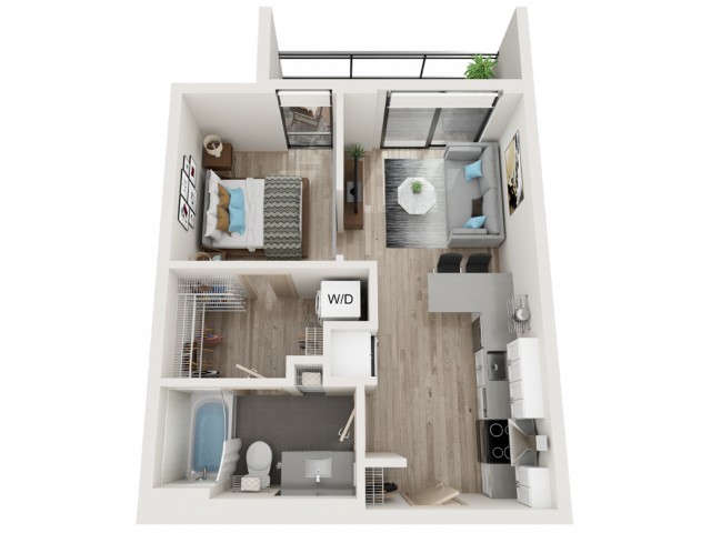 1 bedroom floorplan