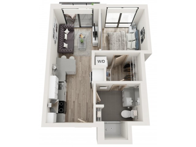 1 bedroom floorplan