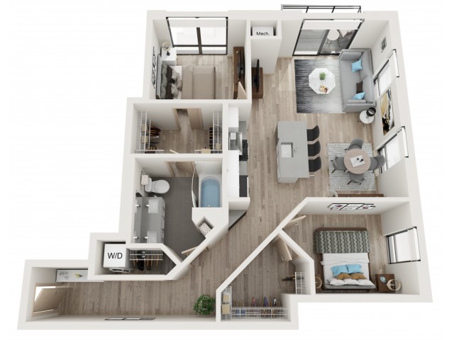 2 Bedroom Floor Plan