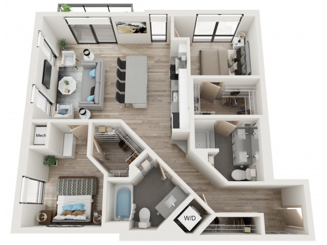 2 Bedroom Floor Plan