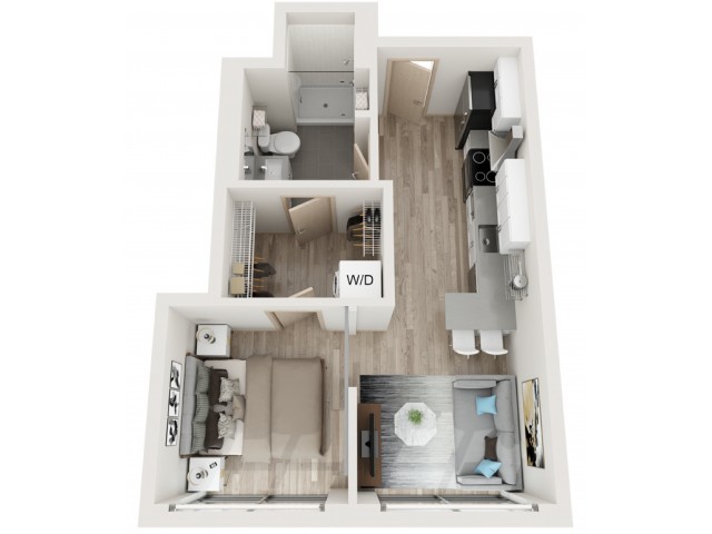 1 bedroom floorplan