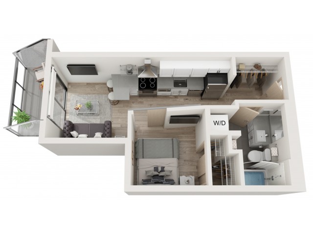1 bedroom floorplan
