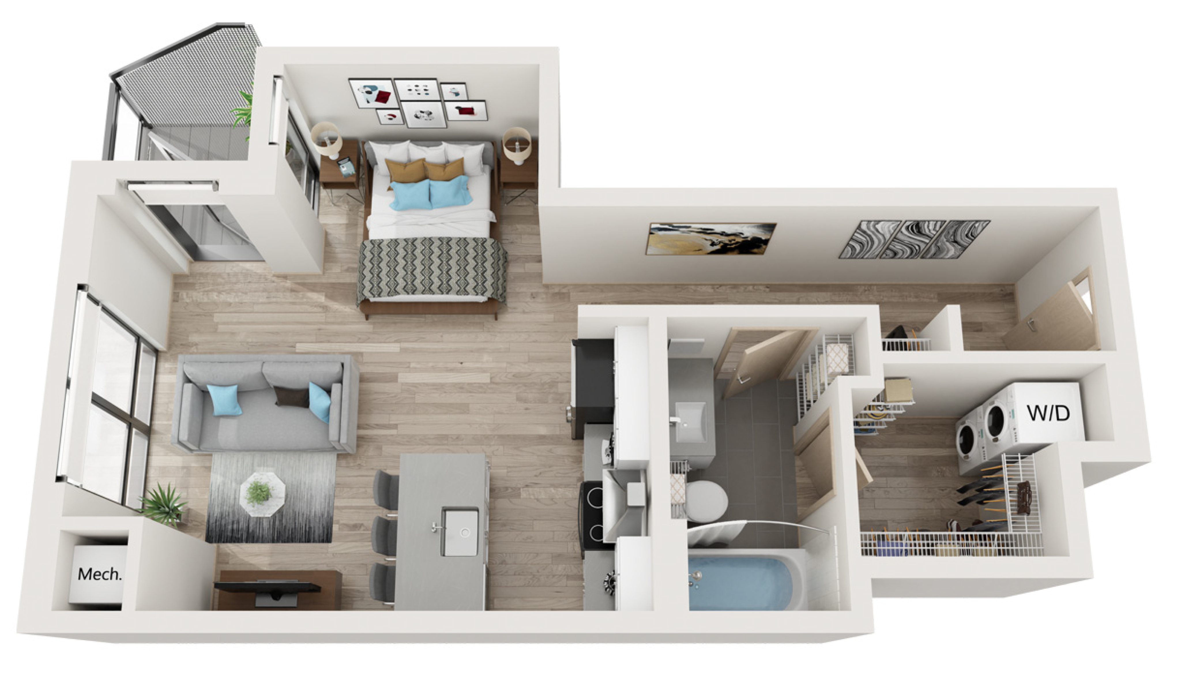 1 bedroom floorplan