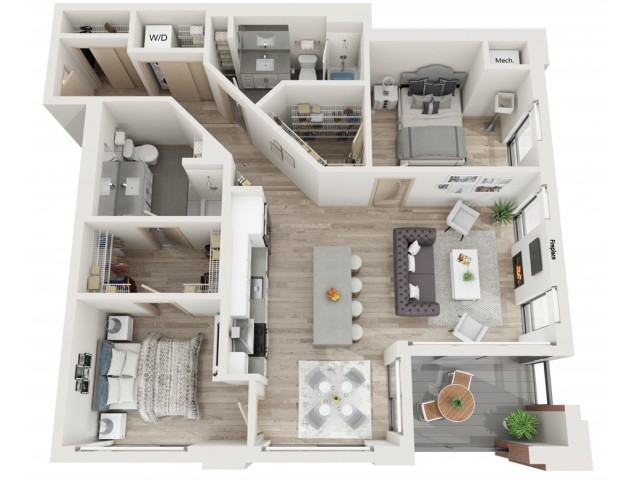 2 Bedroom Floor Plan
