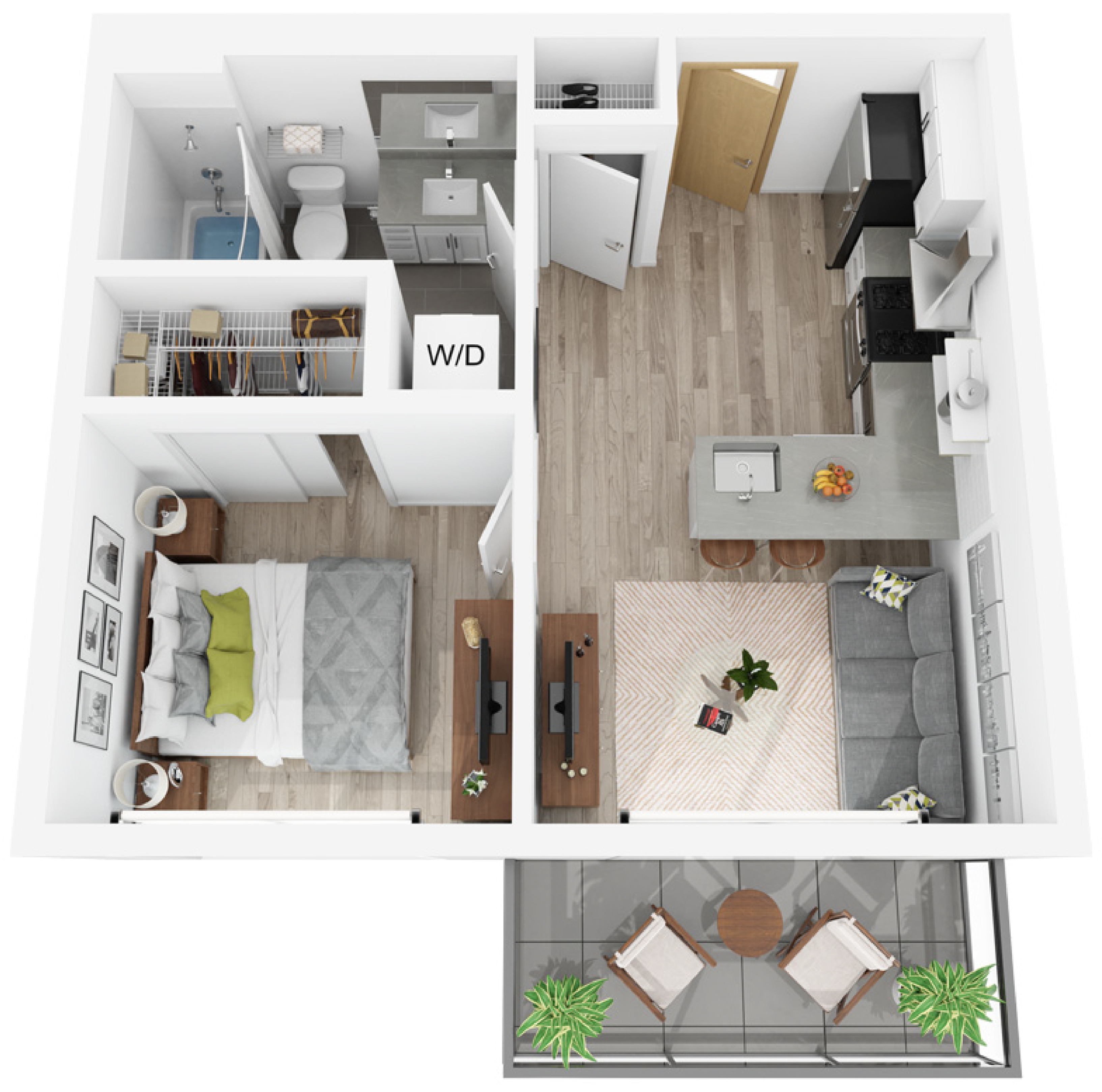 Plan PH2 | 1 bedroom, 1 bathroom