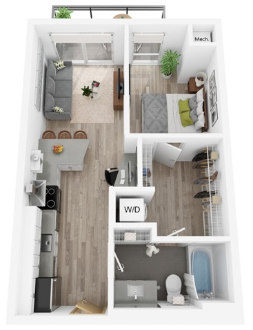 Plan B | 1 bedroom, 1 bathroom