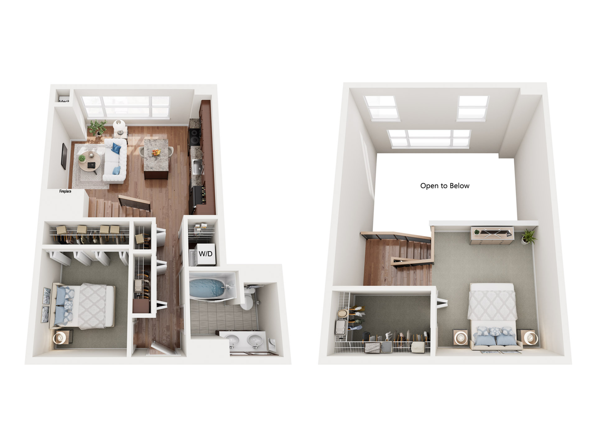 2 bedroom, 1 bathroom apartment