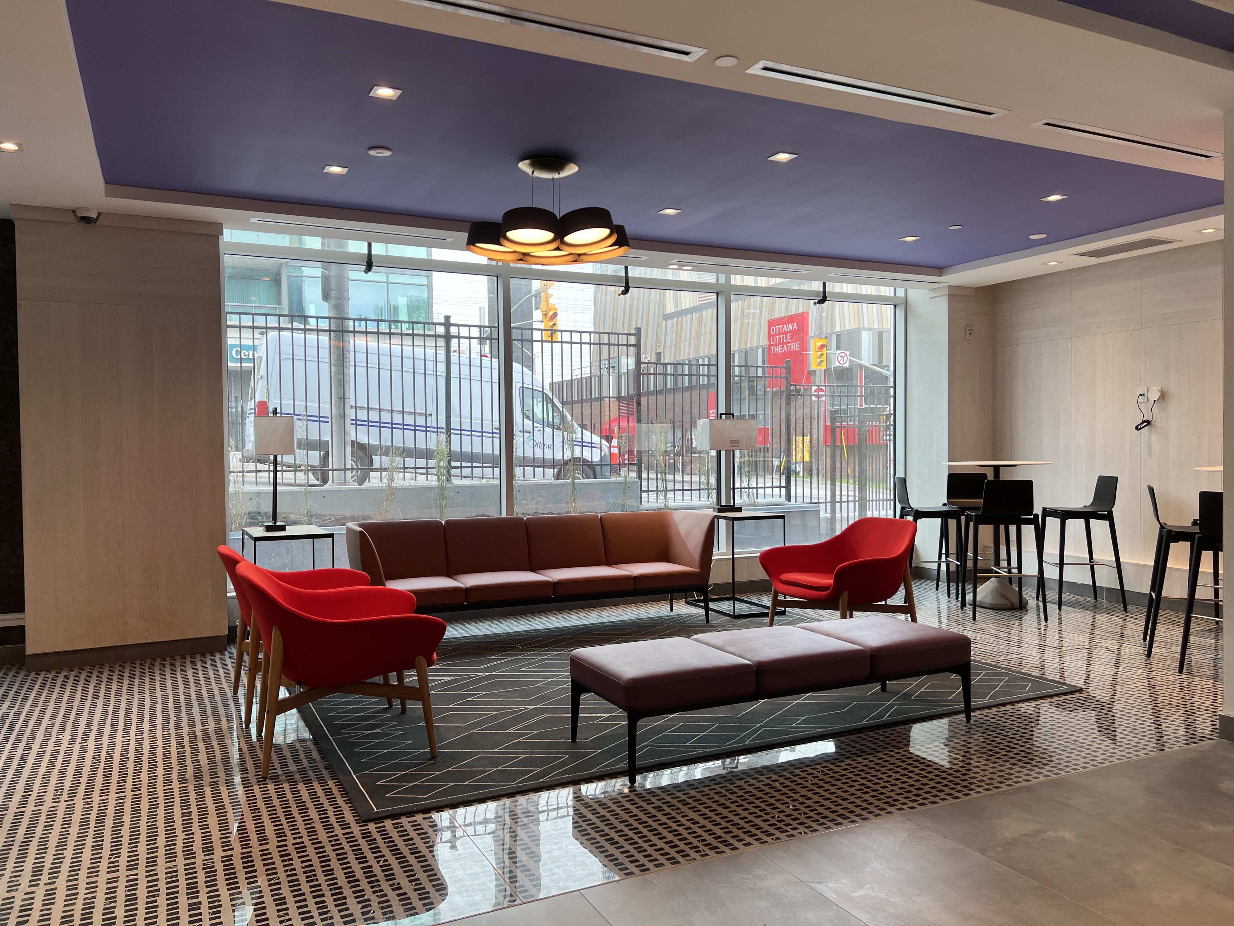 Hillside Apartments lobby at apartments near uOttawa