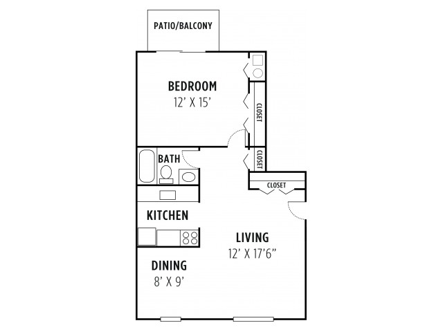 Floor Plan 2 | Apartments For Rent Womelsdorf PA | Park Court Apartments