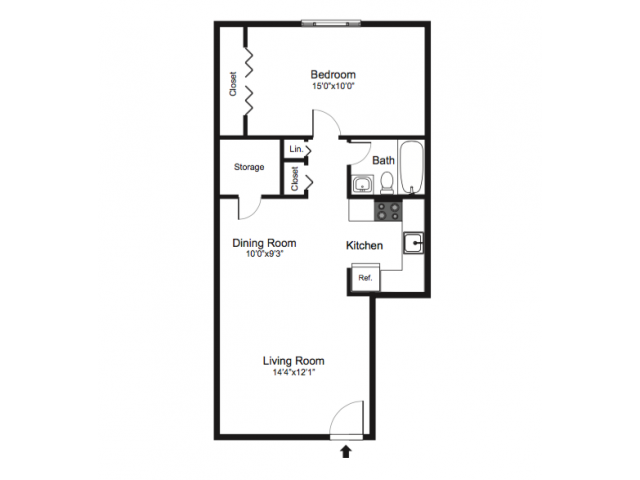 one bedroom floor plan
