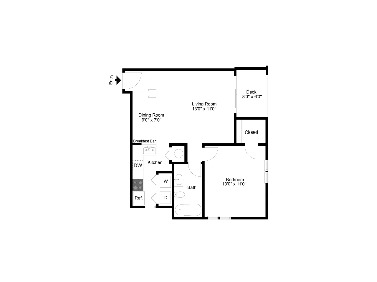 One Bedrooms