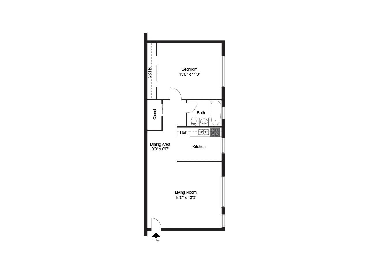 1 bed Woodview