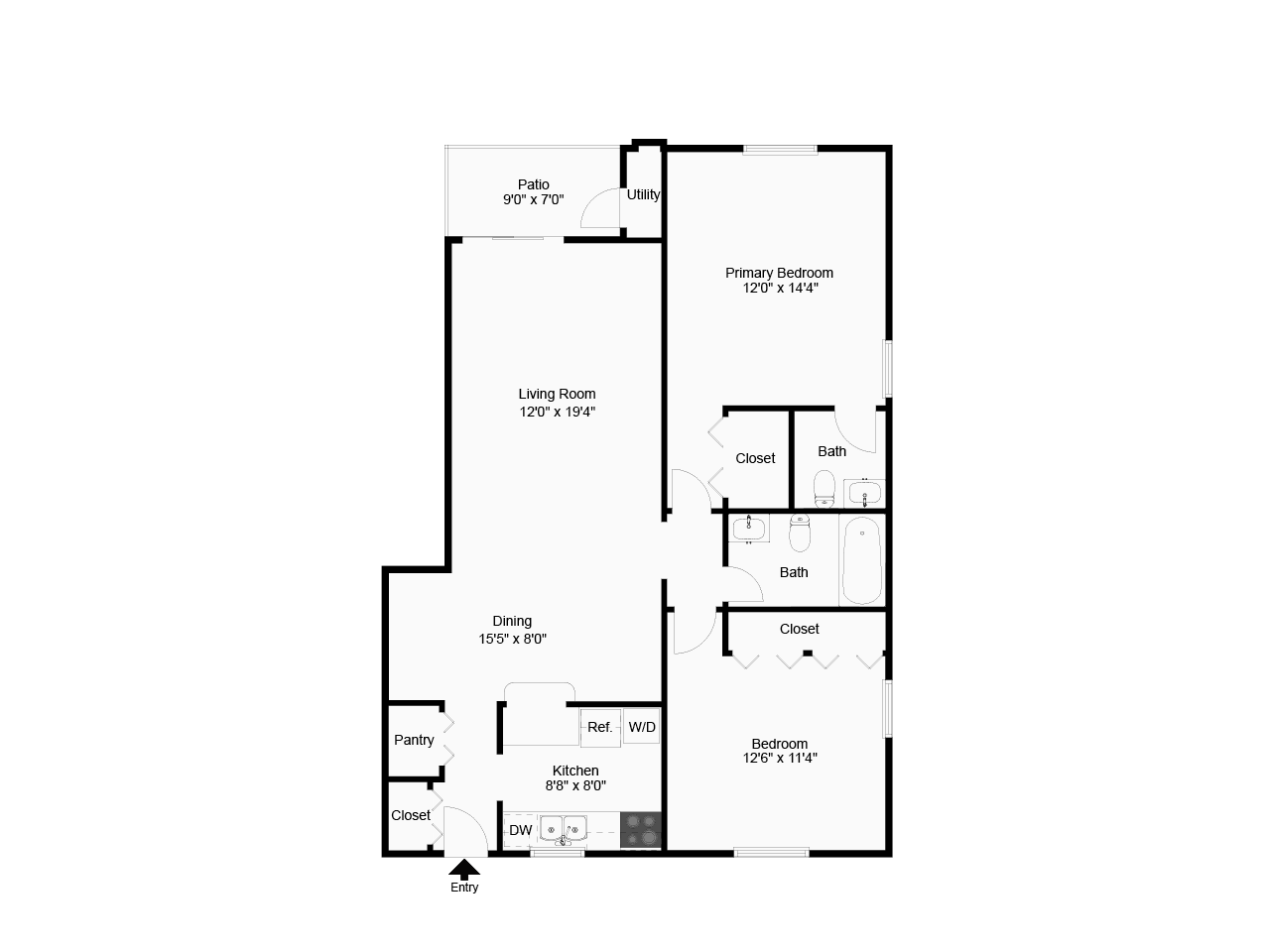 2 bed low