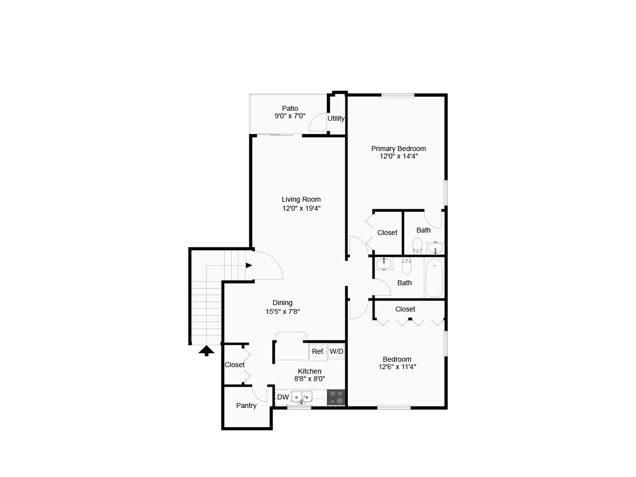 2 bed up