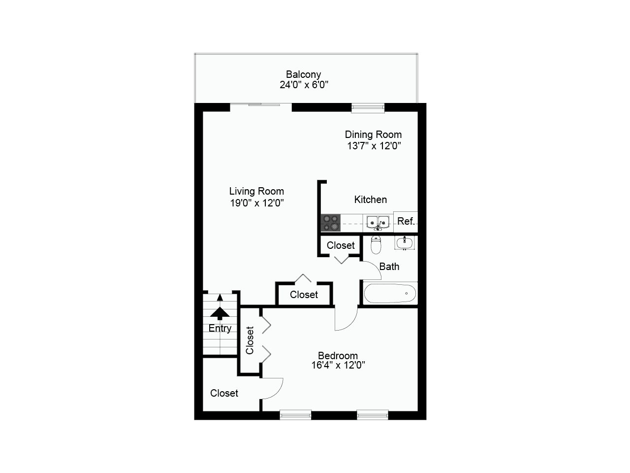 1 bedroom upper