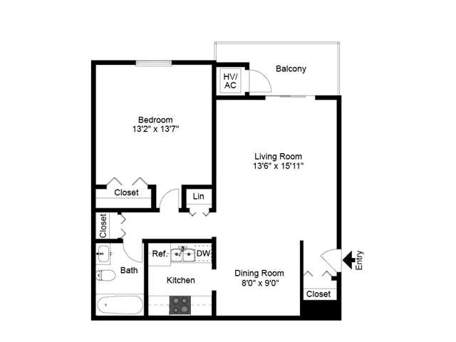 1 bed
