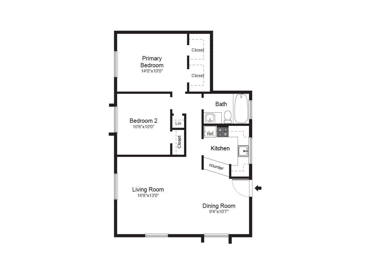 2 bed  -1