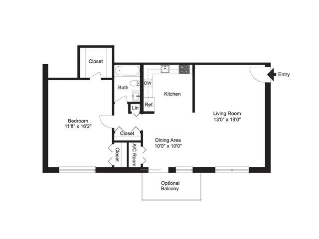 1 bed