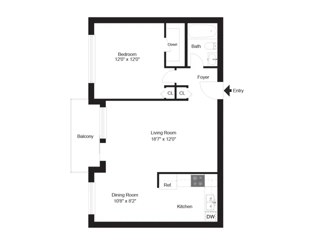 1 bed