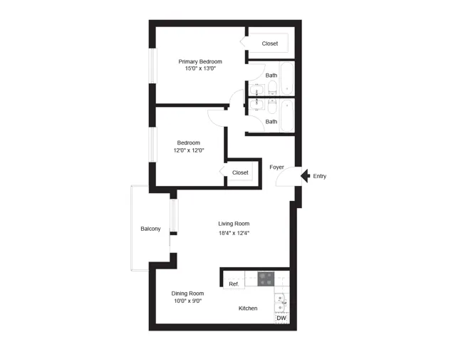 2 bed