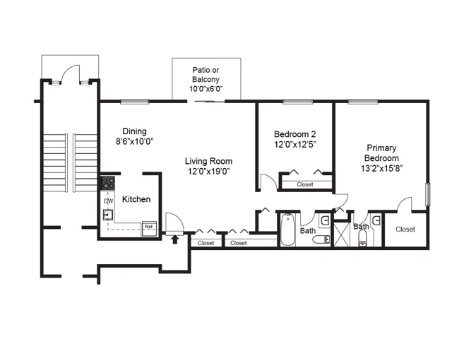 2 bed