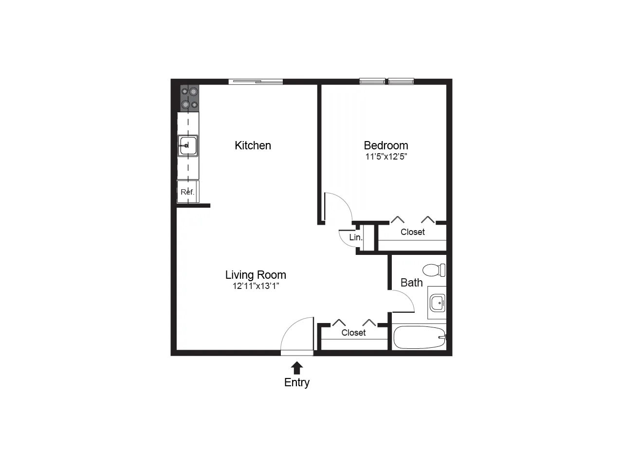 1 bed